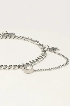 Bracelet à Maillons Avec Strass Et étoile