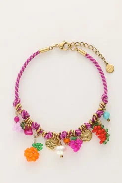 Bracelet Art En Cordon Violet Tutti Frutti