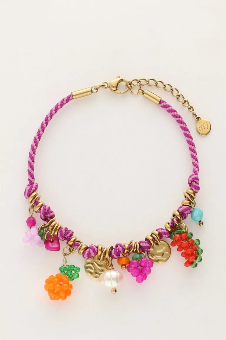 Bracelet Art En Cordon Violet Tutti Frutti