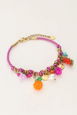 Bracelet Art En Cordon Violet Tutti Frutti
