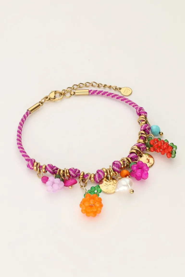 Bracelet Art En Cordon Violet Tutti Frutti