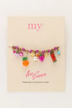 Bracelet Art En Cordon Violet Tutti Frutti