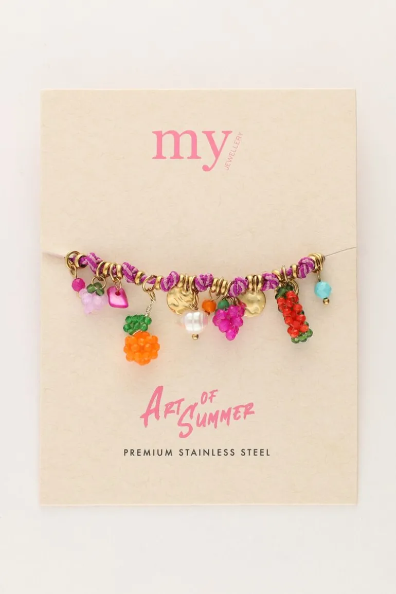 Bracelet Art En Cordon Violet Tutti Frutti