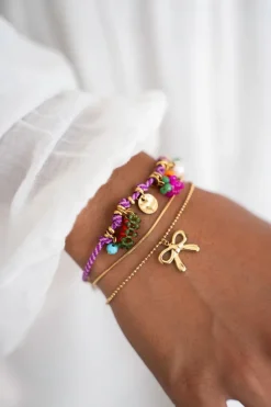 Bracelet Art En Cordon Violet Tutti Frutti