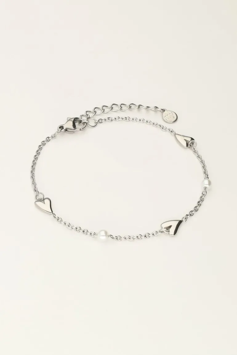 Bracelet Avec Coeurs Et Perles