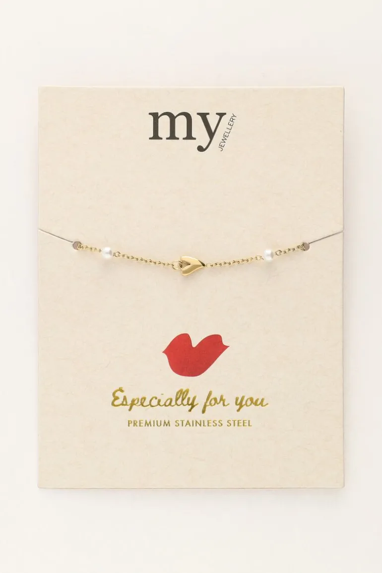 Bracelet Avec Coeurs Et Perles