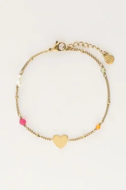 Bracelet Avec Cœur Et Perles