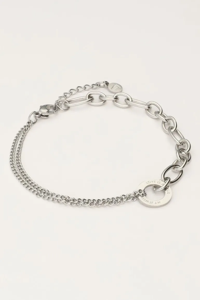 Bracelet Avec Différents Maillons ''Love''