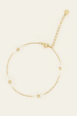 Bracelet Avec Fleurs Et Perles