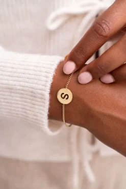 Bracelet Avec Initiale Ouverte