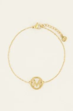 Bracelet Avec Médaillon Initiale