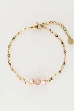 Bracelet Avec Trois Perles Violettes