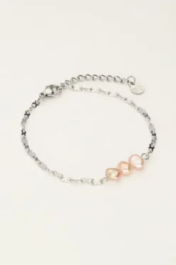 Bracelet Avec Trois Perles Violettes