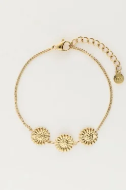 Bracelet Avec Trois Tournesols