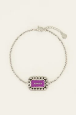 Bracelet Bold Spirit Avec Charm « Amour » Rose