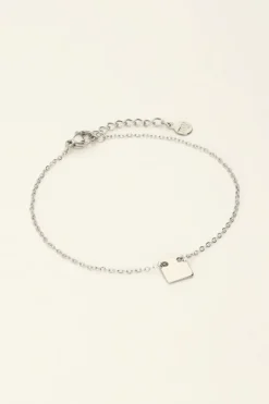 Bracelet Chaîne Médaillon Carré