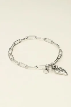 Bracelet Chaîne Pendentif Coeur à Perles