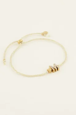 Bracelet Cordon Beige à Initiale