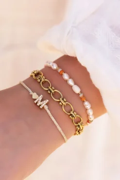 Bracelet Cordon Beige à Initiale