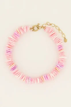 Bracelet De Cheville à Perles Plates Roses Sunchasers