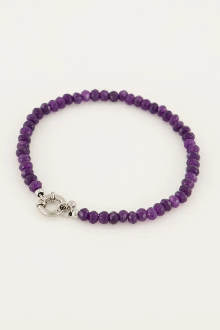 Bracelet De Perles Avec Fermoir Argenté