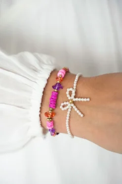 Bracelet De Perles Avec Nœud