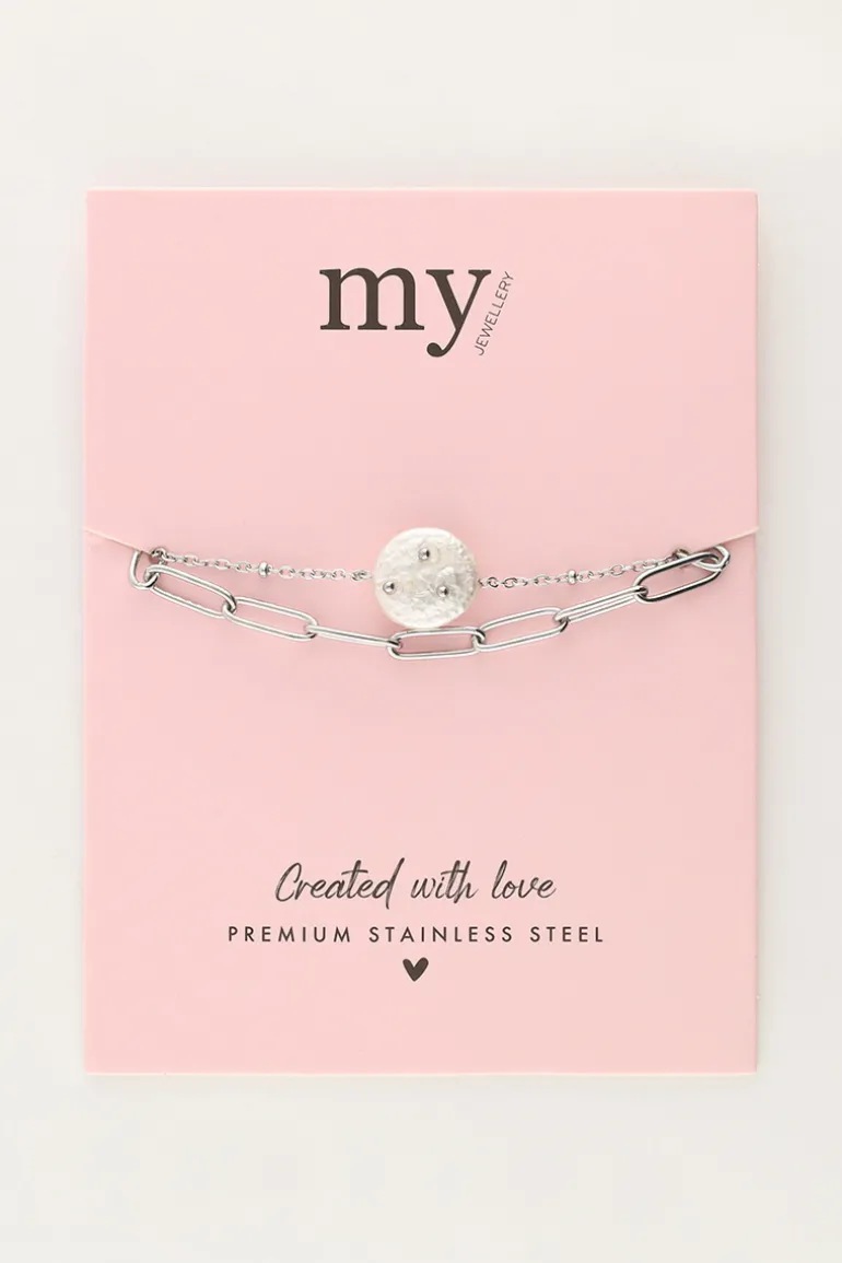 Bracelet Double Avec Maillon Et Perle
