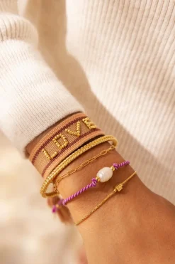 Bracelet En Corde Avec Perles