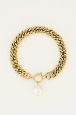 Bracelet Grosse Maille Avec Perle