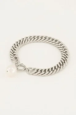 Bracelet Grosse Maille Avec Perle