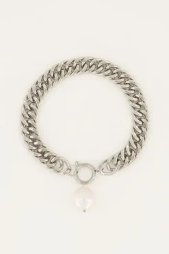 Bracelet Grosse Maille Avec Perle