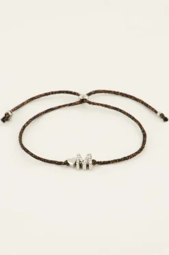 Bracelet Initiale Noir