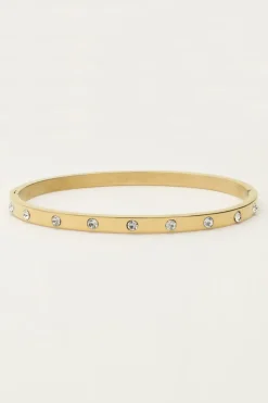 Bracelet Jonc à Pierres Transparentes