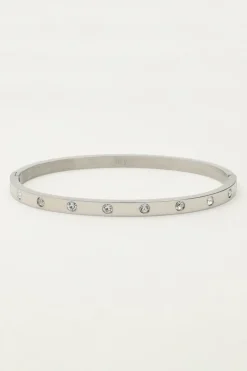 Bracelet Jonc à Pierres Transparentes