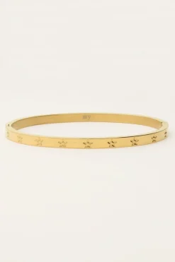 Bracelet Jonc à étoiles Gravées