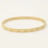 Bracelet Jonc Avec Cœurs Gravés