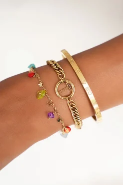 Bracelet Jonc Avec Cœurs Gravés