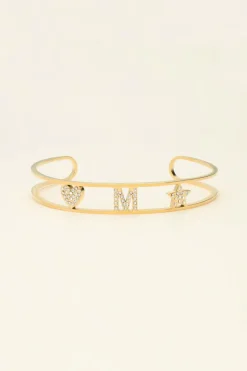 Bracelet Jonc Ouvert à Initiale