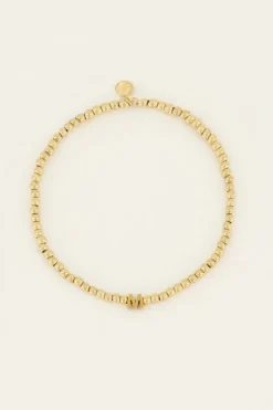 Bracelet élastique à Perles Et Initiale