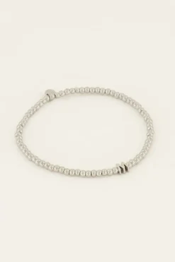 Bracelet élastique à Perles Et Initiale