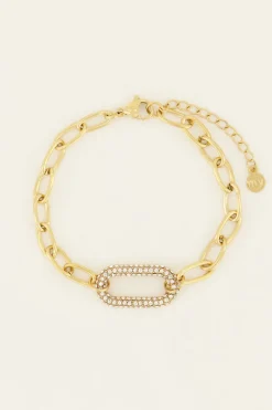 Bracelet Maille à Breloque Strass