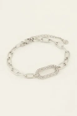 Bracelet Maille à Breloque Strass