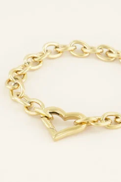 Bracelet Maille Avec Fermoir Cœur