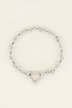 Bracelet Maille Avec Fermoir Cœur