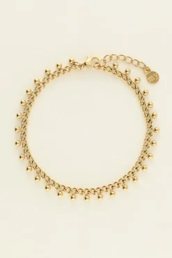 Bracelet Maille Gourmette Avec Billes