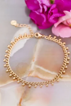 Bracelet Maille Gourmette Avec Billes