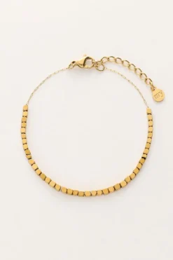Bracelet Minimaliste Avec Perles Carrées