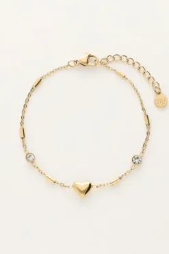 Bracelet Minimaliste Avec Cœur Et Tubes