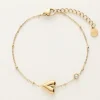 Bracelet Minimaliste Avec Cœur Et Strass