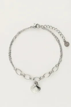 Bracelet Minimaliste Avec Maillons épais Et Coquillage